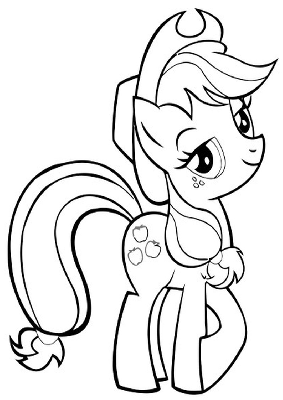 Kolorowanka szczęśliwa Applejack